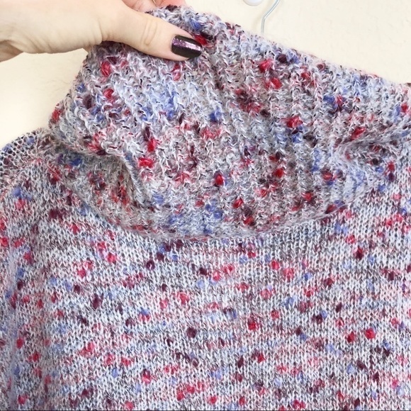 New BP. Slouchy Cowl Neck Lightweight Relaxed Sweater in Confetti - Picture 5 of 11